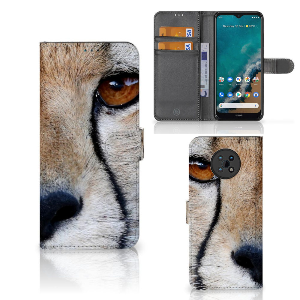 Nokia G50 Telefoonhoesje met Pasjes Cheetah