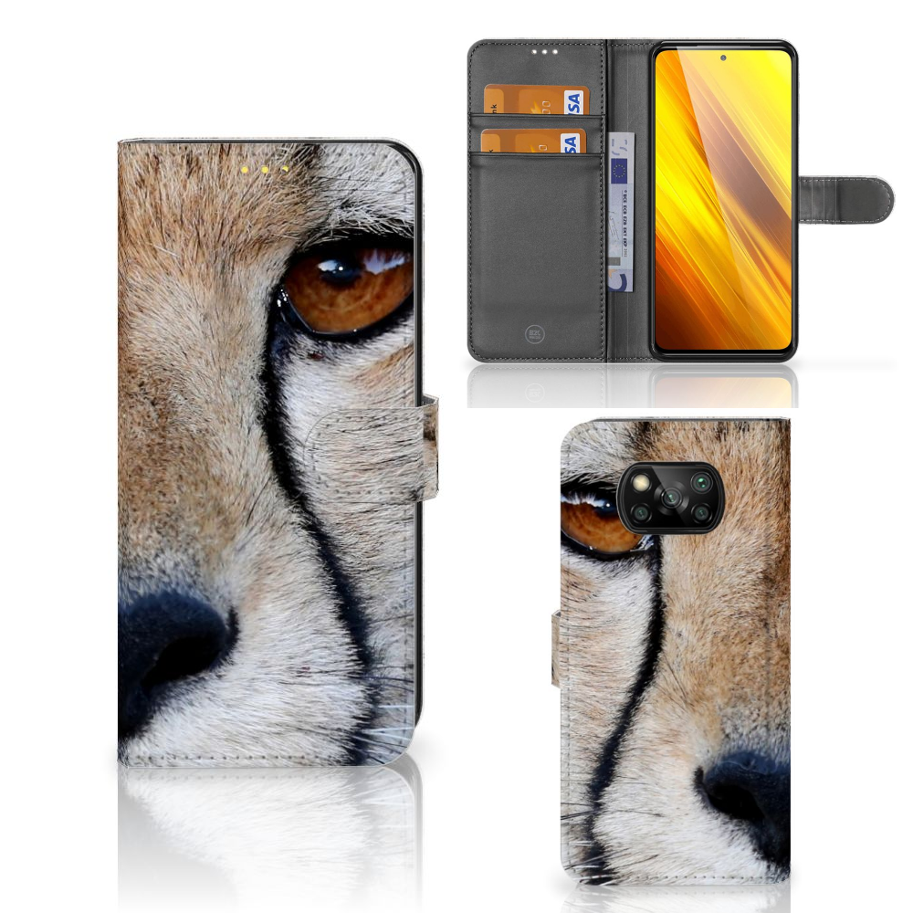 Xiaomi Poco X3 | Poco X3 Pro Telefoonhoesje met Pasjes Cheetah