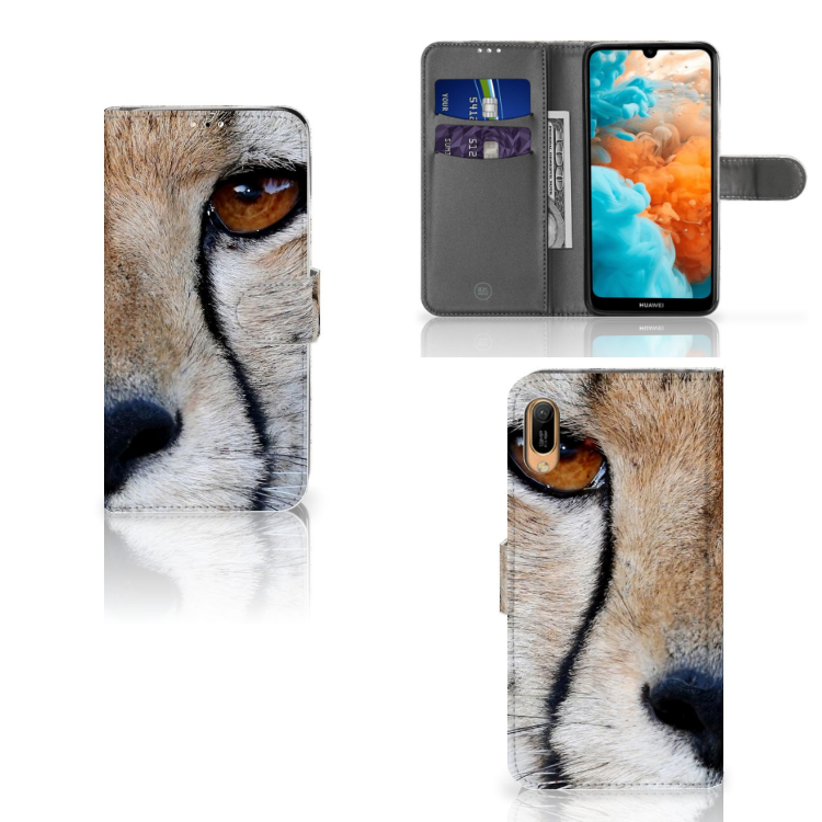 Huawei Y6 (2019) Telefoonhoesje met Pasjes Cheetah