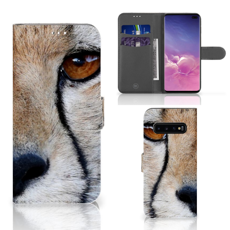 Samsung Galaxy S10 Plus Telefoonhoesje met Pasjes Cheetah