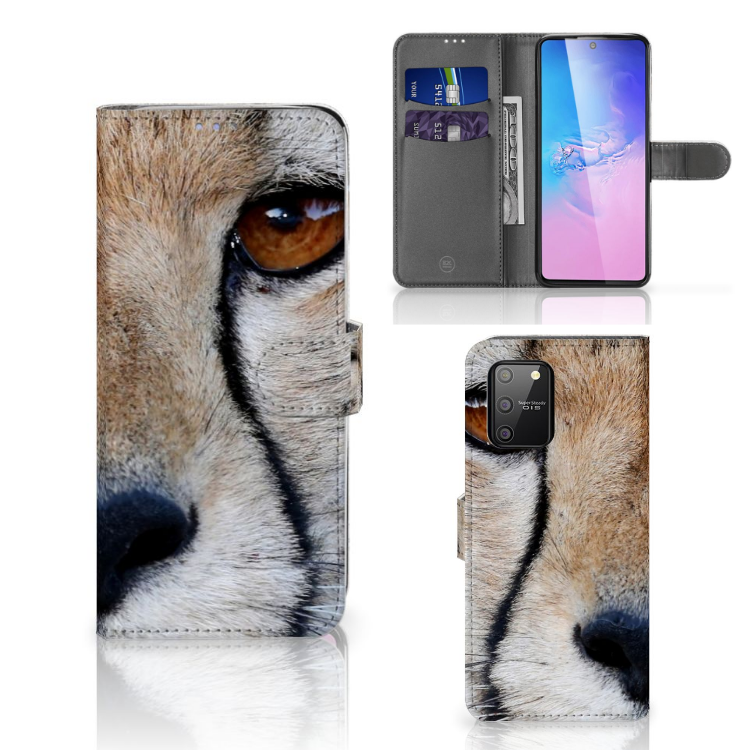 Samsung S10 Lite Telefoonhoesje met Pasjes Cheetah