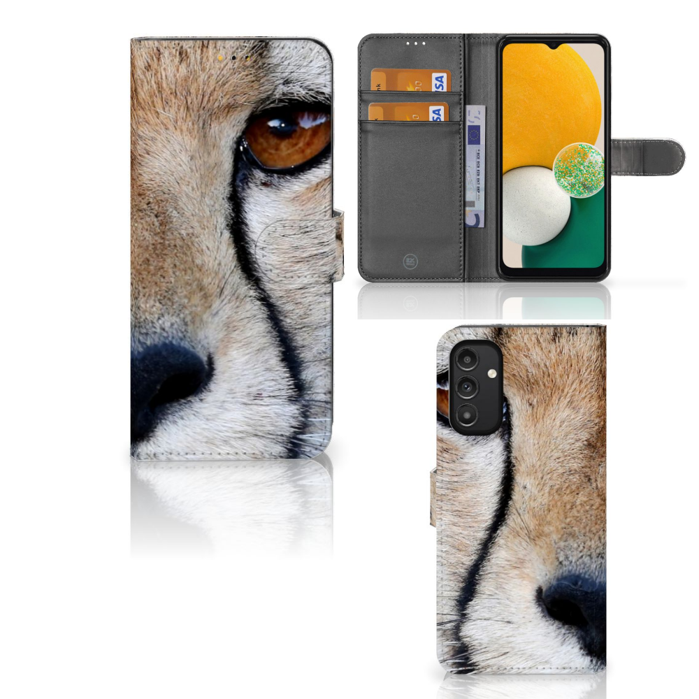 Samsung Galaxy A14 5G Telefoonhoesje met Pasjes Cheetah
