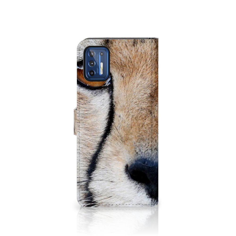 Motorola Moto G9 Plus Telefoonhoesje met Pasjes Cheetah
