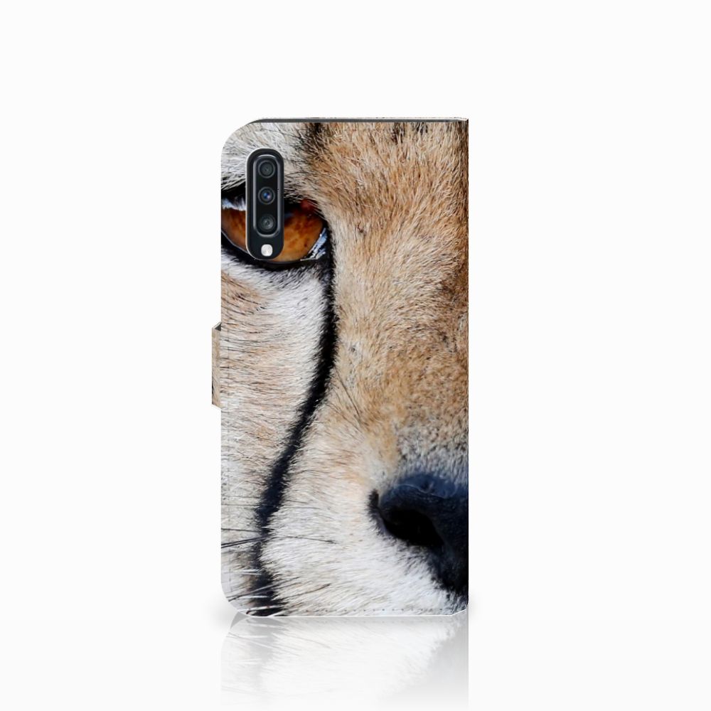 Samsung Galaxy A70 Telefoonhoesje met Pasjes Cheetah