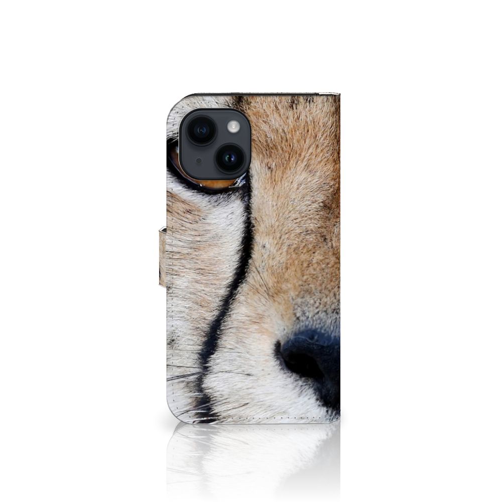 iPhone 15 Telefoonhoesje met Pasjes Cheetah