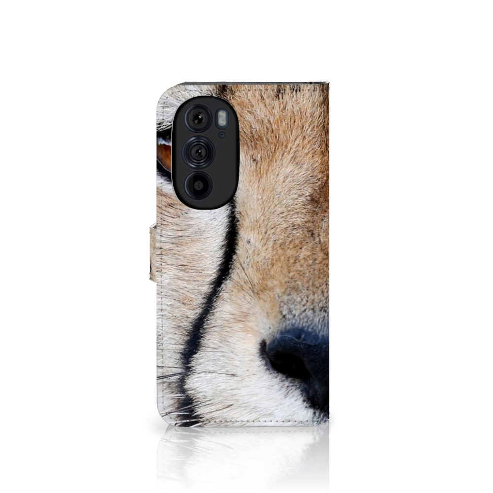 Motorola Edge 30 Pro Telefoonhoesje met Pasjes Cheetah