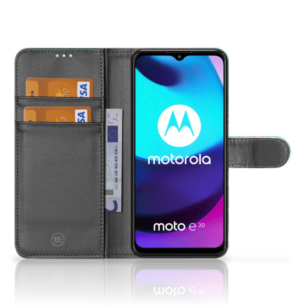 Motorola Moto E20 | E30 | E40 Hoesje Cirkels en Vlinders