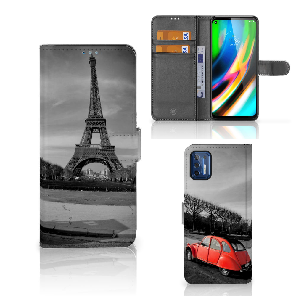 Motorola Moto G9 Plus Flip Cover Eiffeltoren