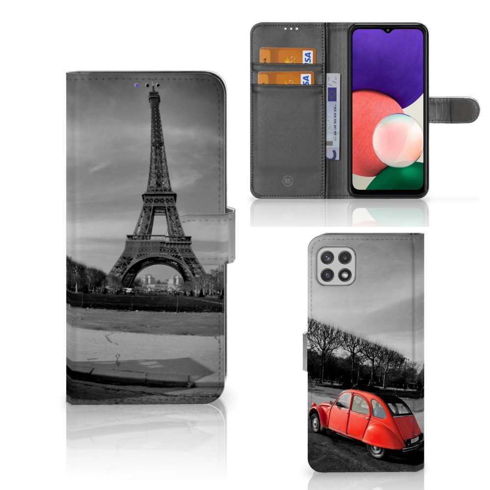 Samsung Galaxy A22 5G Flip Cover Eiffeltoren