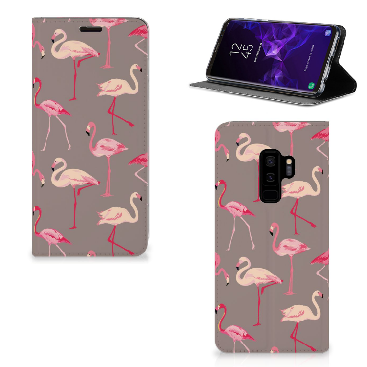 Samsung Galaxy S9 Plus Uniek Standcase Hoesje Flamingo