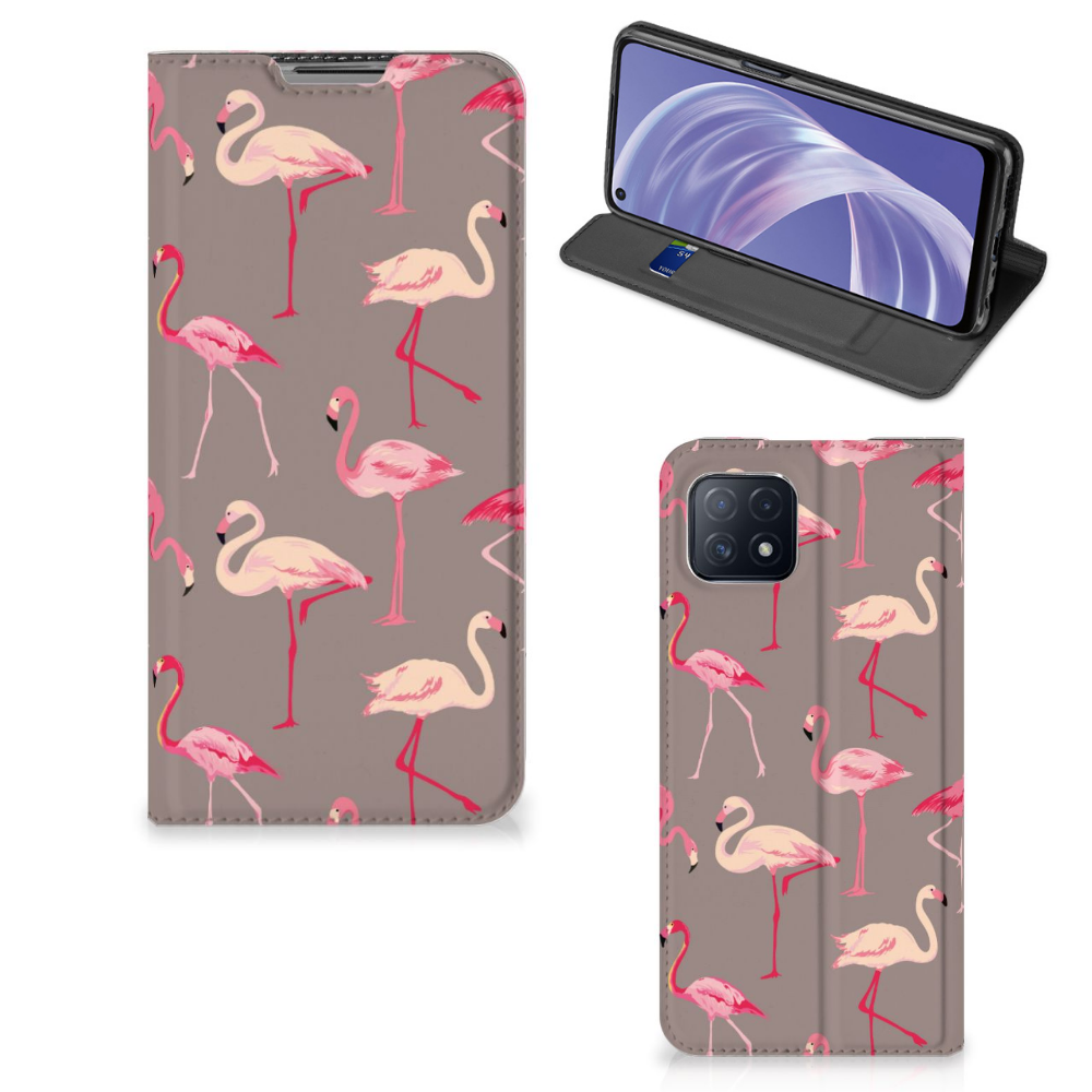 OPPO A73 5G Hoesje maken Flamingo