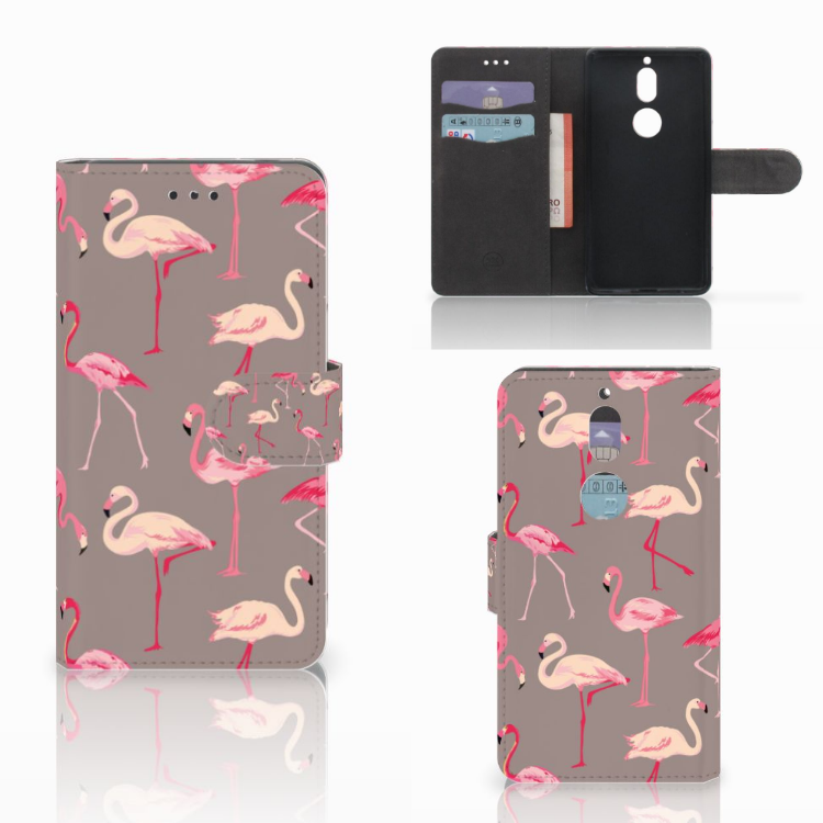 Nokia 7 Uniek Boekhoesje Flamingo