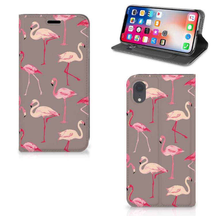 Apple iPhone Xr Uniek Standcase Hoesje Flamingo