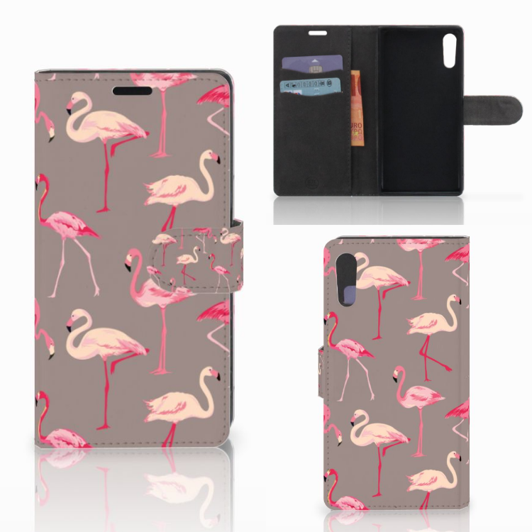 Sony Xperia XZ | Sony Xperia XZs Telefoonhoesje met Pasjes Flamingo
