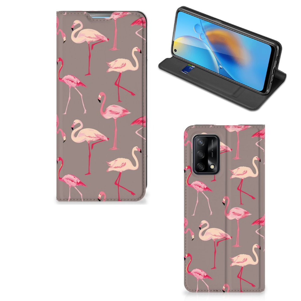 OPPO A74 4G Hoesje maken Flamingo