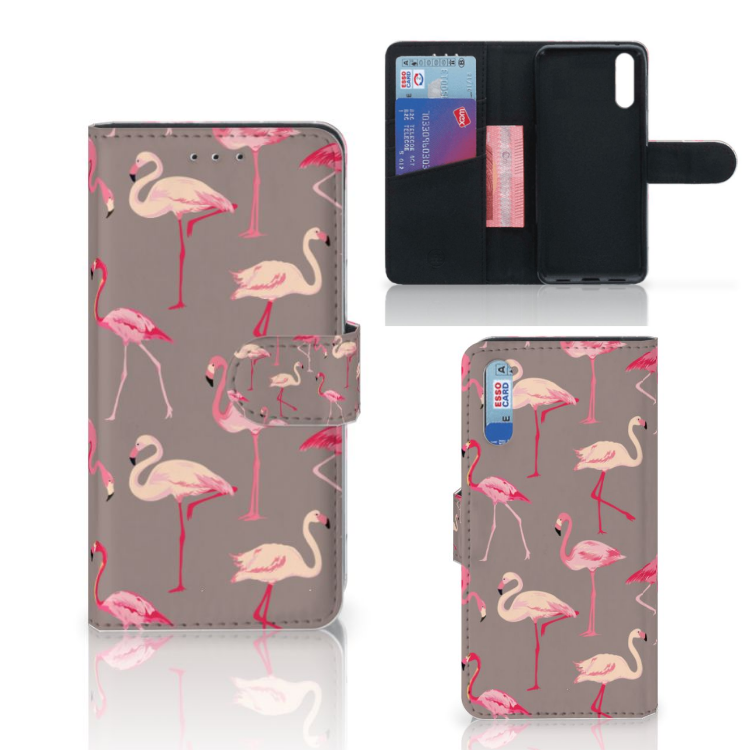 Huawei P20 Uniek Boekhoesje Flamingo