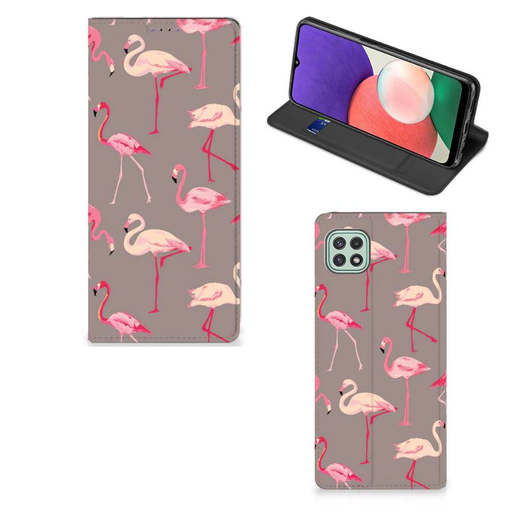 Samsung Galaxy A22 5G Hoesje maken Flamingo