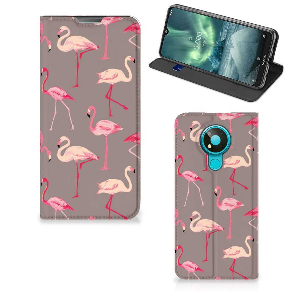 Nokia 3.4 Hoesje maken Flamingo