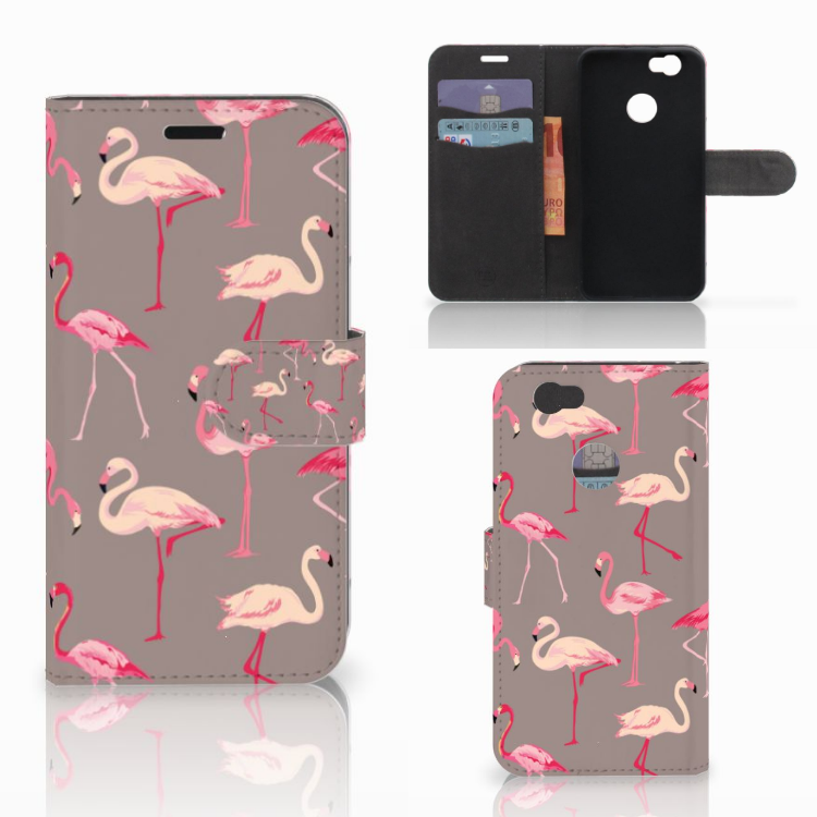 Huawei Nova Telefoonhoesje met Pasjes Flamingo