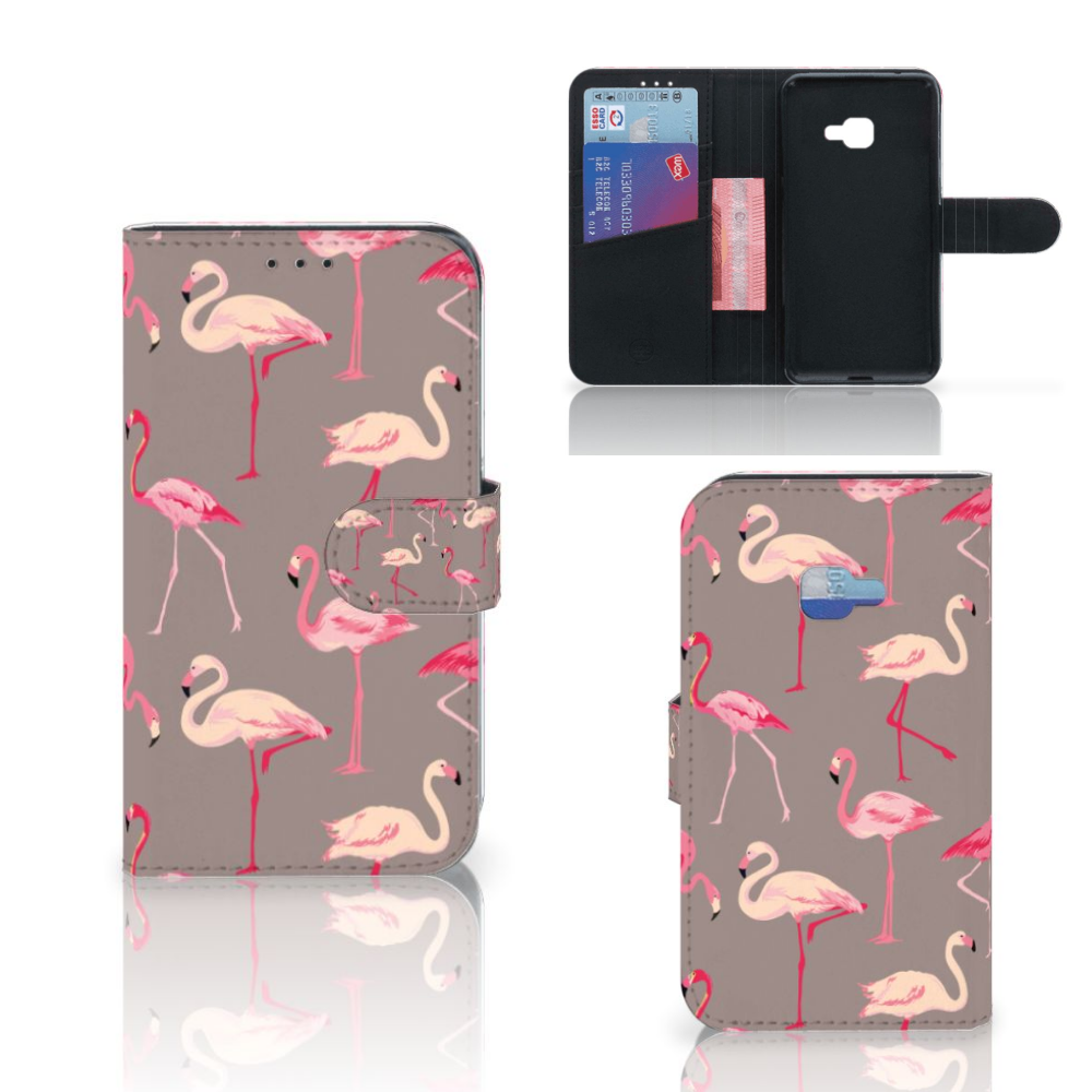 Samsung Galaxy Xcover 4 | Xcover 4s Telefoonhoesje met Pasjes Flamingo