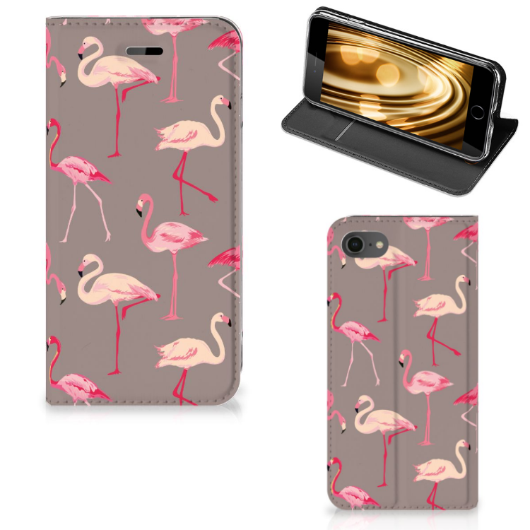 Apple iPhone 7 | 8 Uniek Standcase Hoesje Flamingo