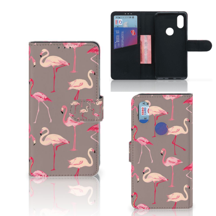 Xiaomi Mi Mix 2s Telefoonhoesje met Pasjes Flamingo