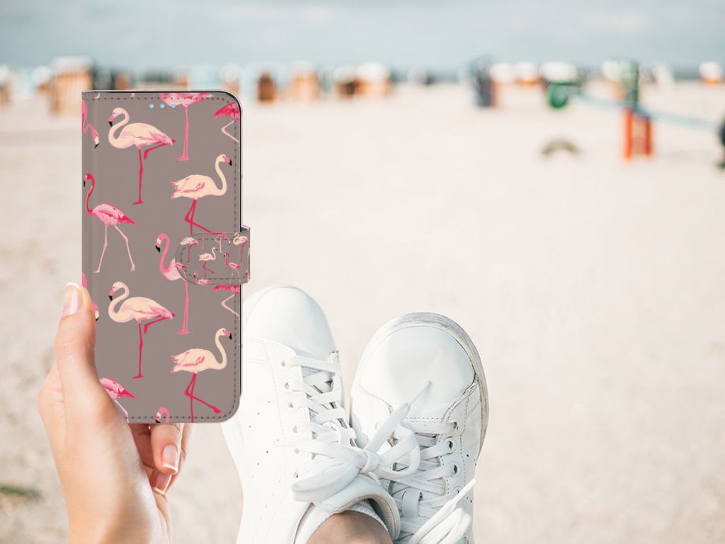 OPPO A74 4G Telefoonhoesje met Pasjes Flamingo