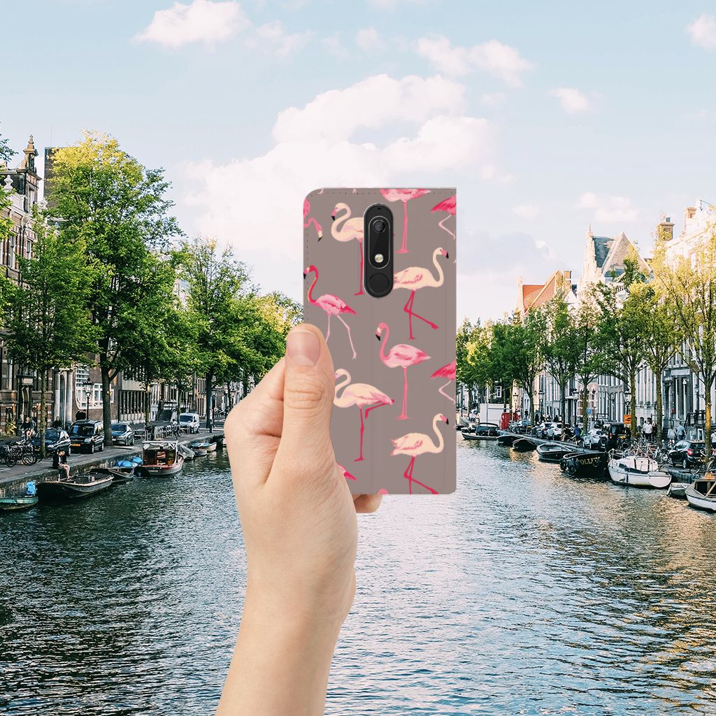Nokia 5.1 (2018) Hoesje maken Flamingo