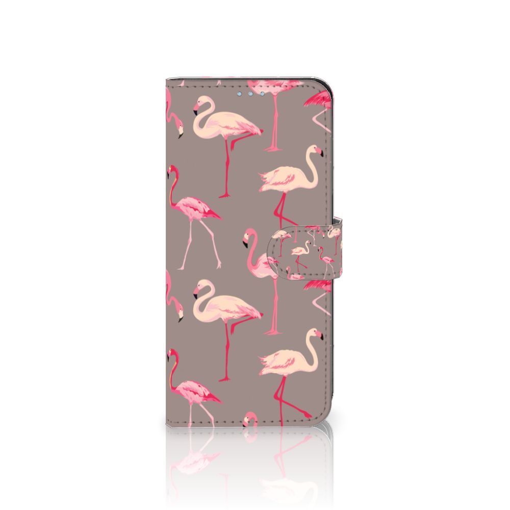 Samsung Galaxy A21s Telefoonhoesje met Pasjes Flamingo