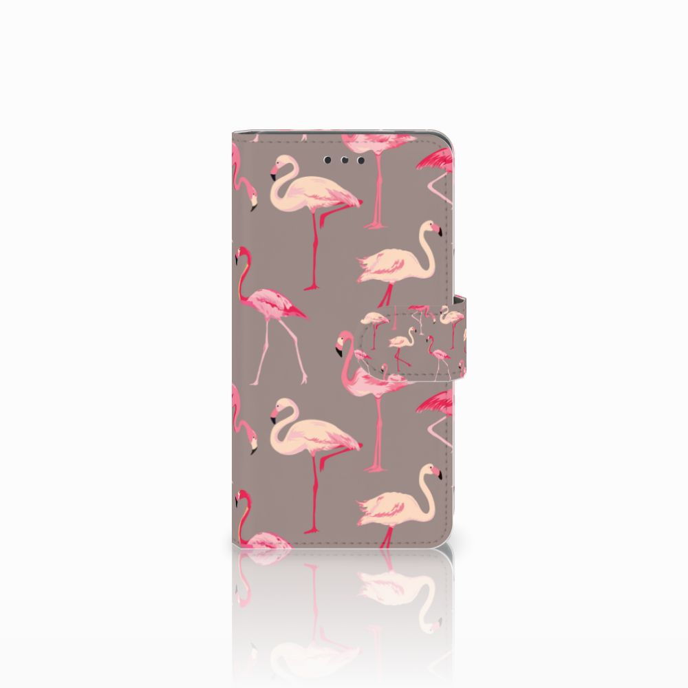 Nokia 7 Telefoonhoesje met Pasjes Flamingo