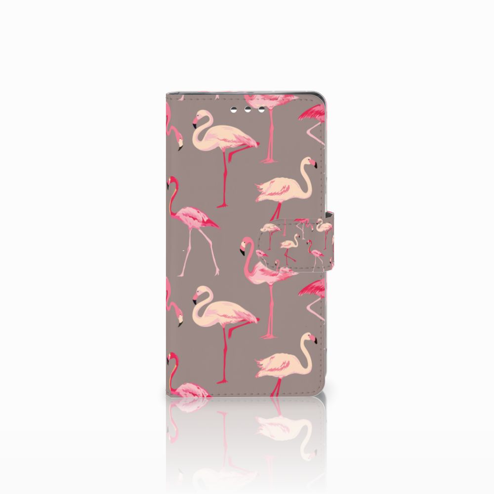 Sony Xperia XZ1 Telefoonhoesje met Pasjes Flamingo
