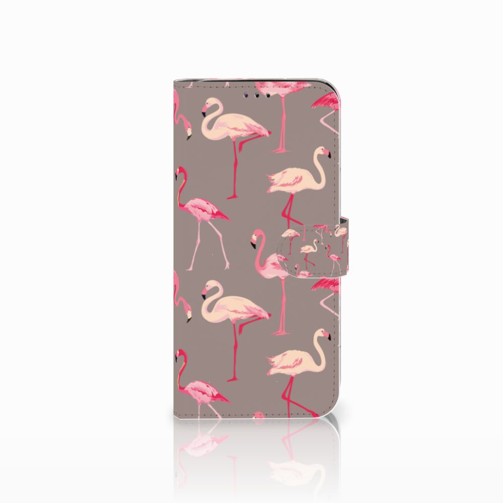 Samsung Galaxy A70 Telefoonhoesje met Pasjes Flamingo