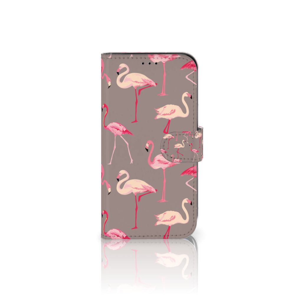 Apple iPhone 13 Telefoonhoesje met Pasjes Flamingo