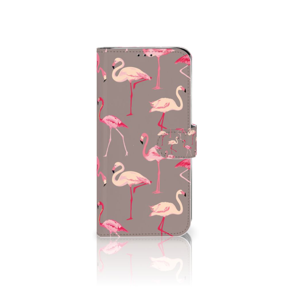 Motorola Moto G7 Power Telefoonhoesje met Pasjes Flamingo