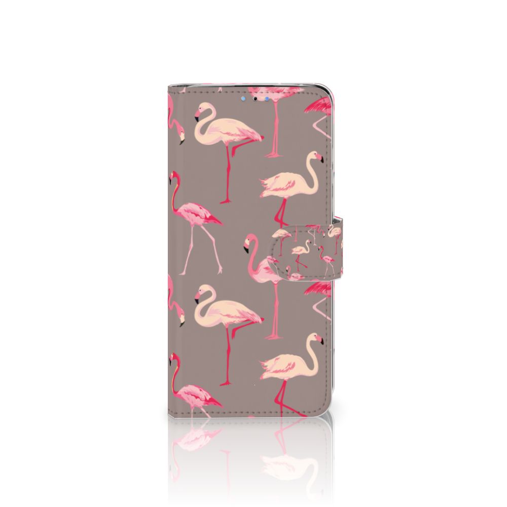 Huawei P30 Lite (2020) Telefoonhoesje met Pasjes Flamingo