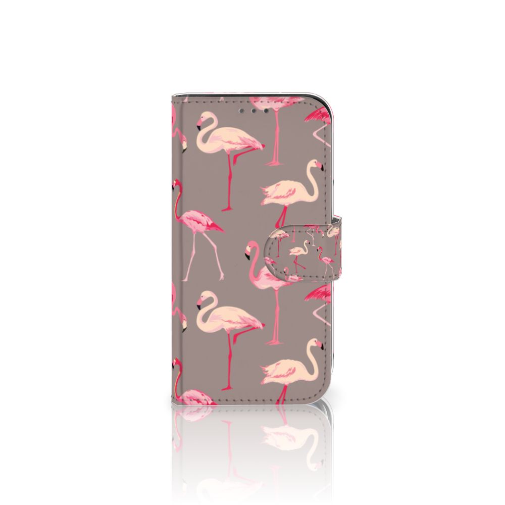 Apple iPhone 12 Mini Telefoonhoesje met Pasjes Flamingo