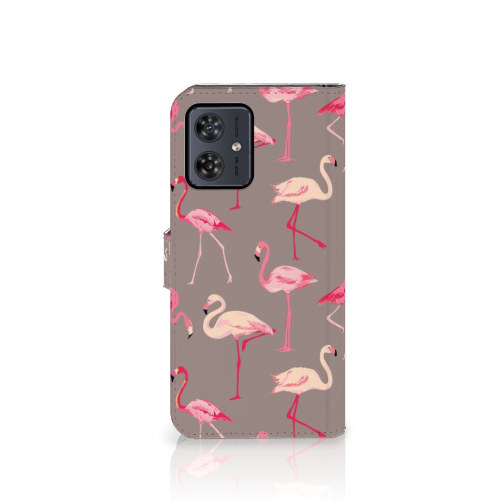 Motorola Moto G54 Telefoonhoesje met Pasjes Flamingo