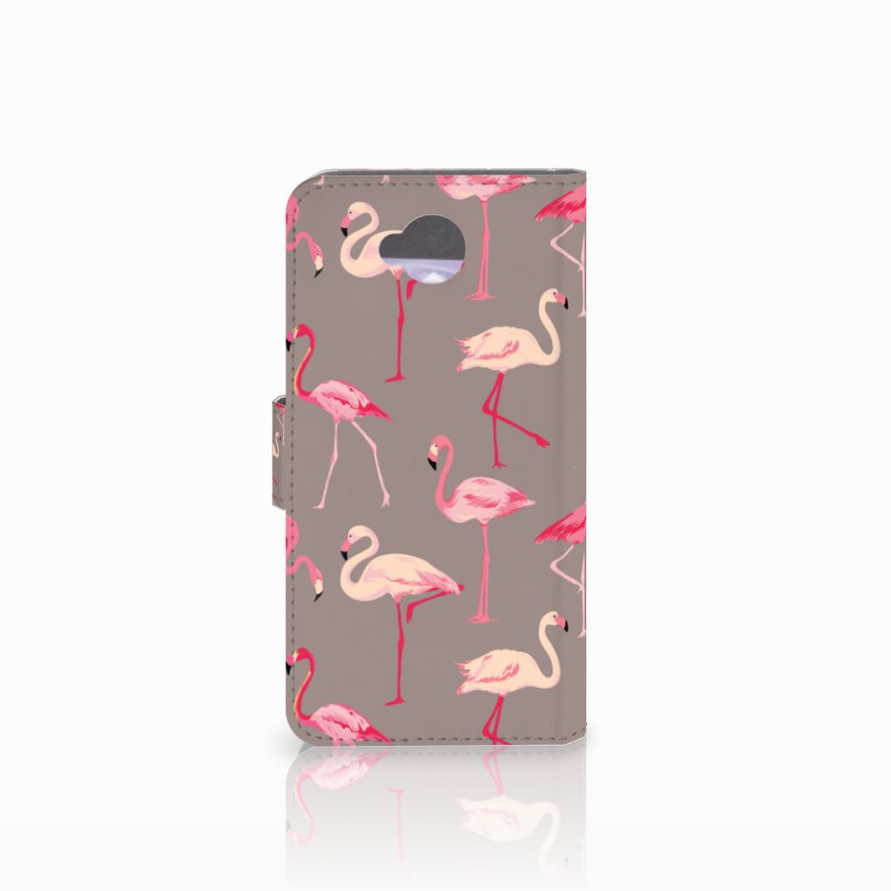Microsoft Lumia 650 Telefoonhoesje met Pasjes Flamingo