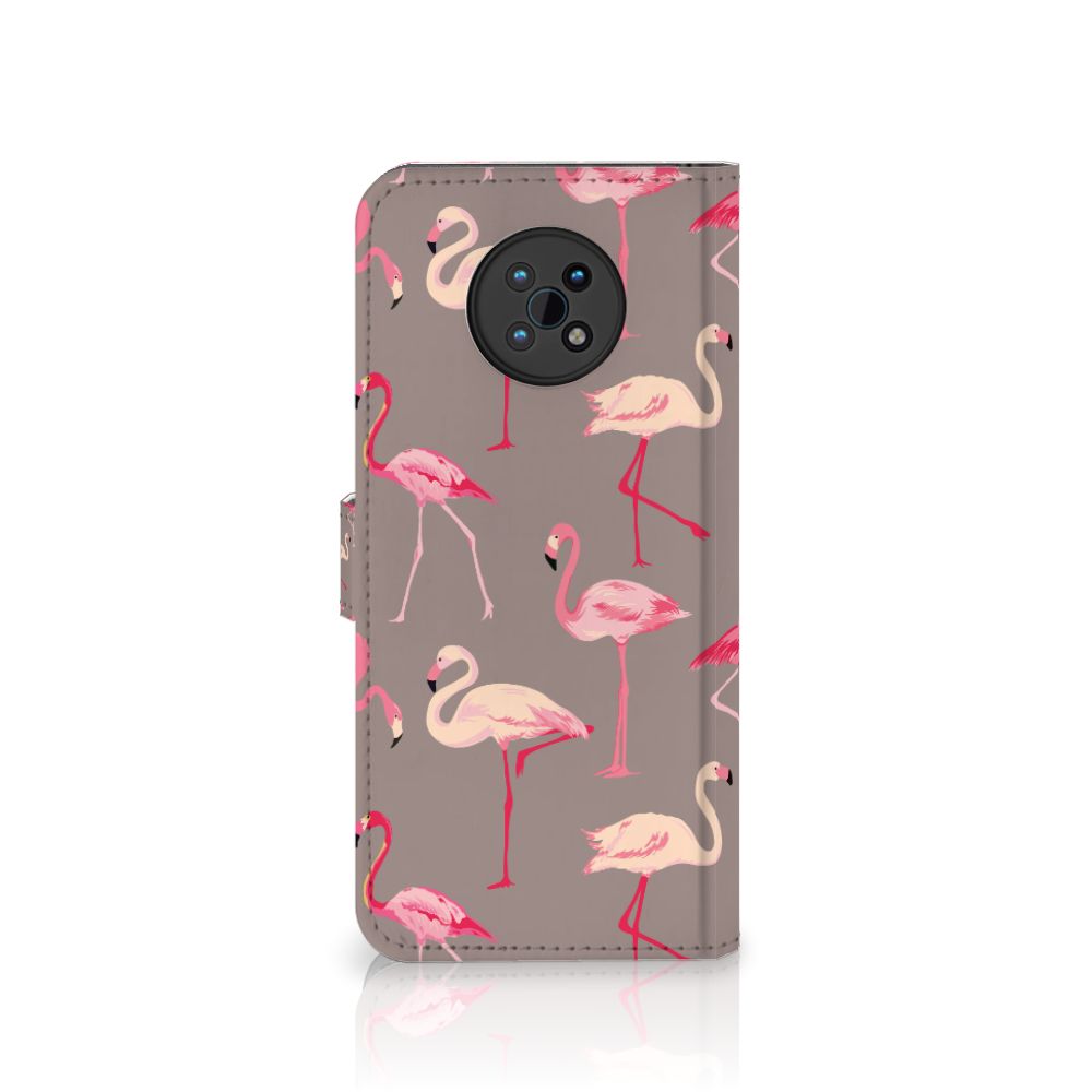 Nokia G50 Telefoonhoesje met Pasjes Flamingo
