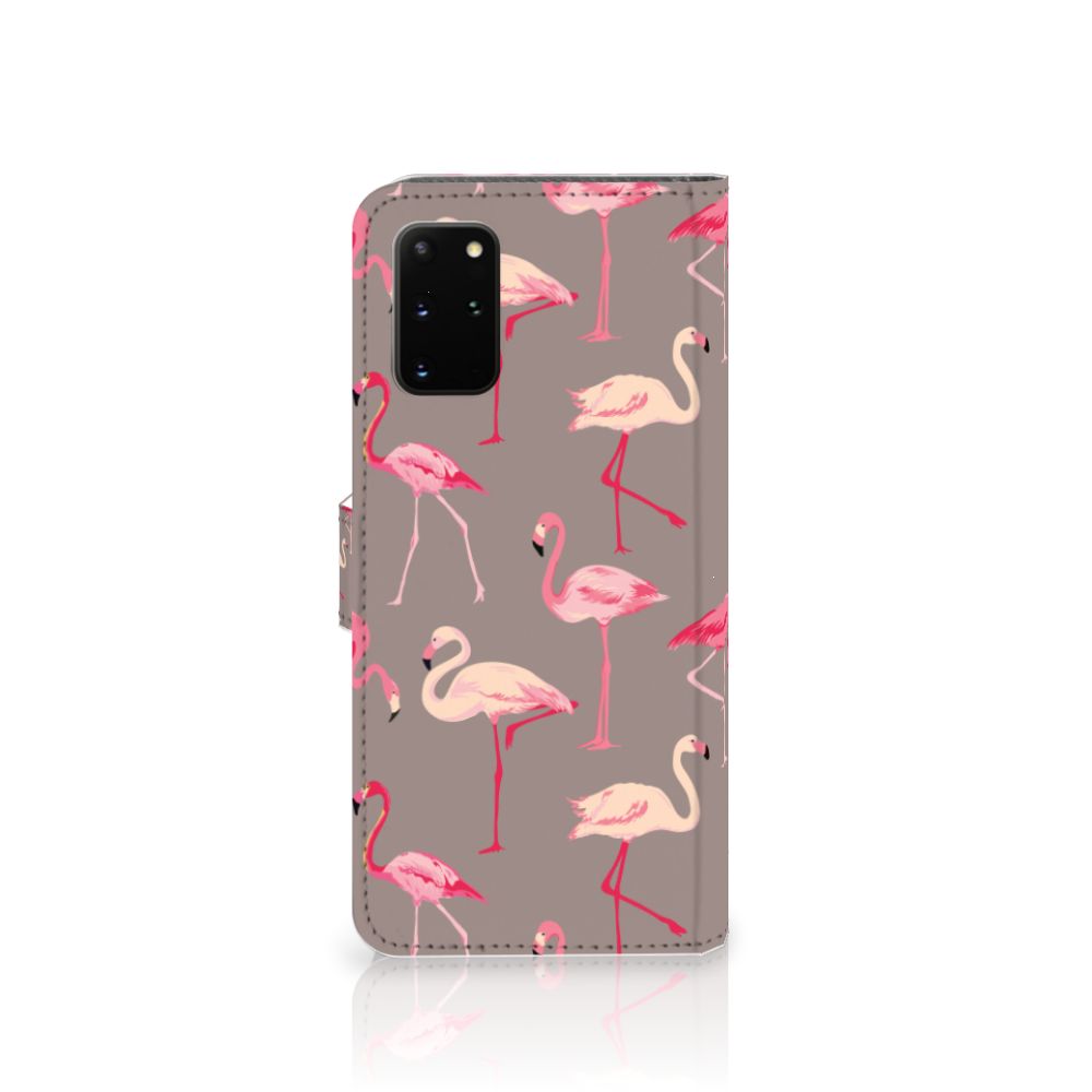 Samsung Galaxy S20 Plus Telefoonhoesje met Pasjes Flamingo