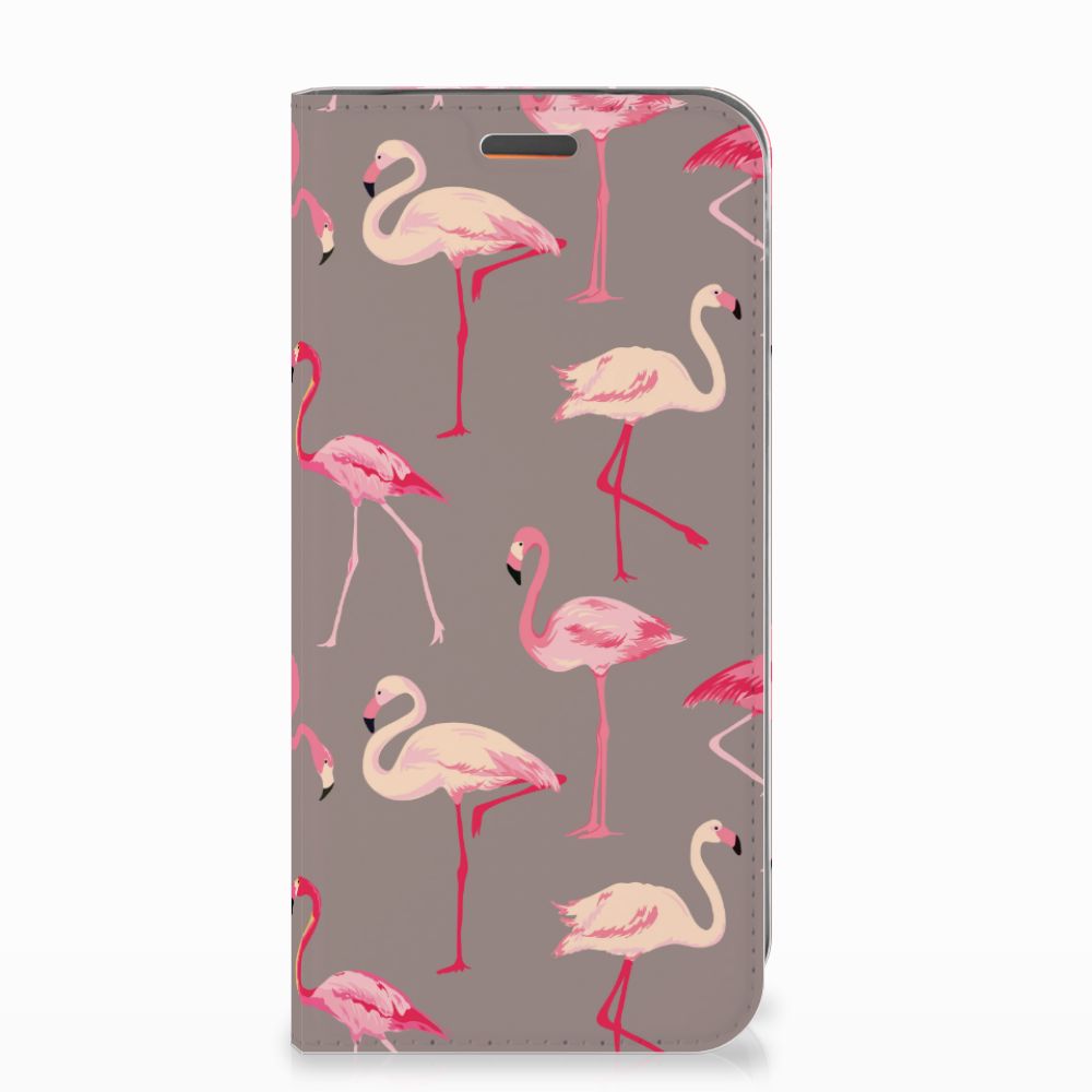 Motorola Moto E5 Play Uniek Standcase Hoesje Flamingo