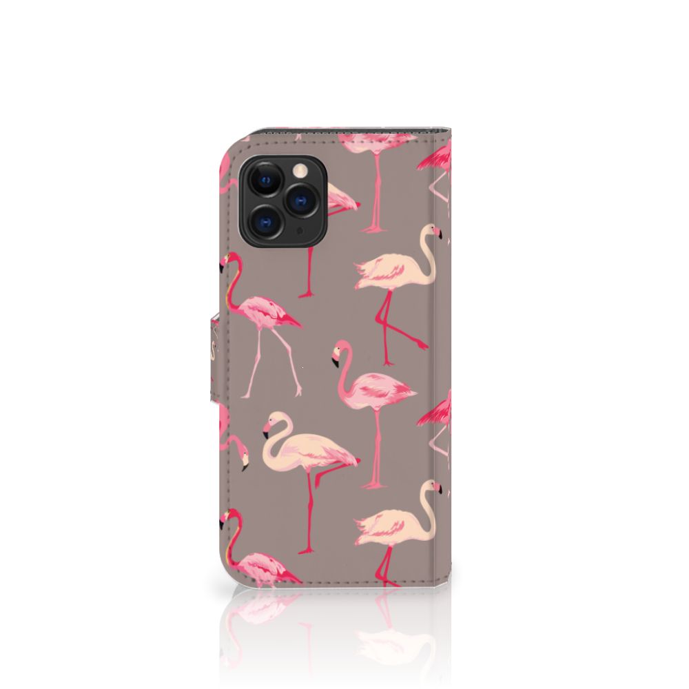 Apple iPhone 11 Pro Telefoonhoesje met Pasjes Flamingo