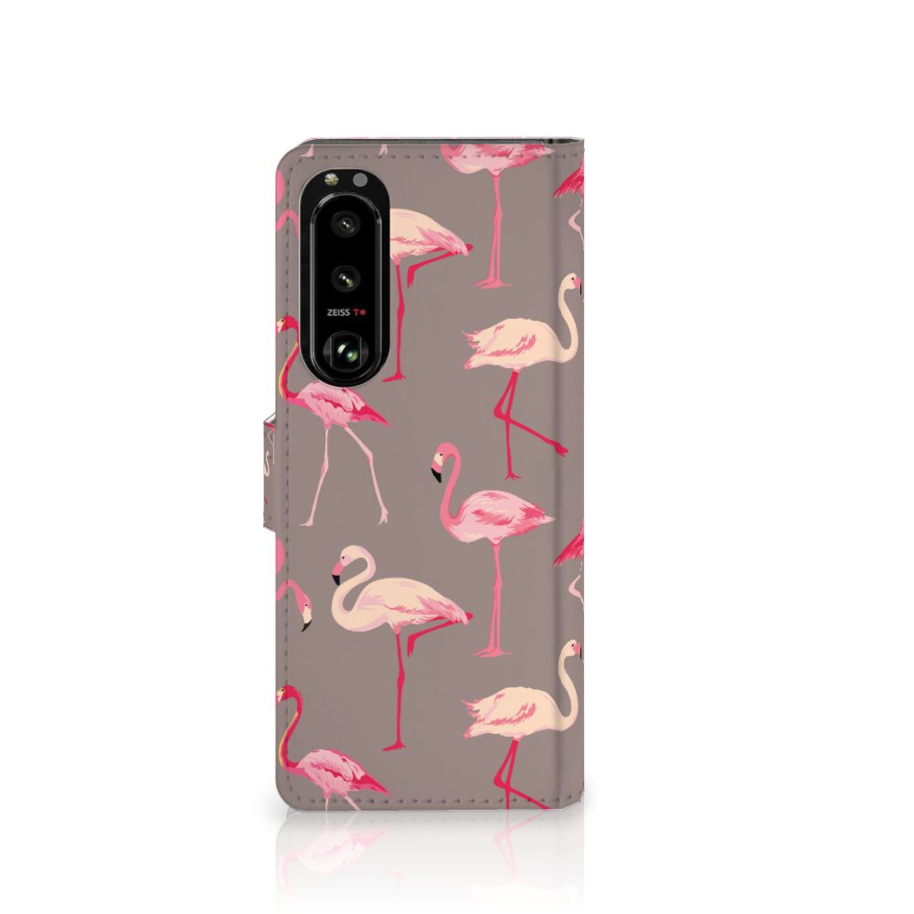 Sony Xperia 5III Telefoonhoesje met Pasjes Flamingo