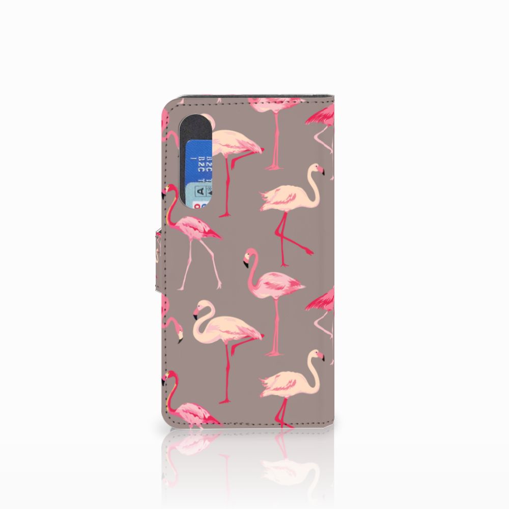 Huawei P30 Telefoonhoesje met Pasjes Flamingo