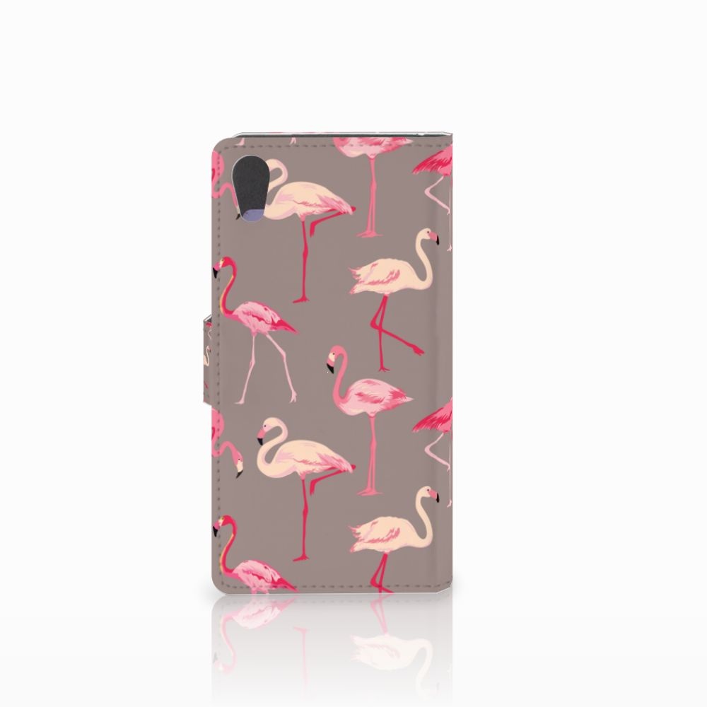 Sony Xperia XA1 Telefoonhoesje met Pasjes Flamingo
