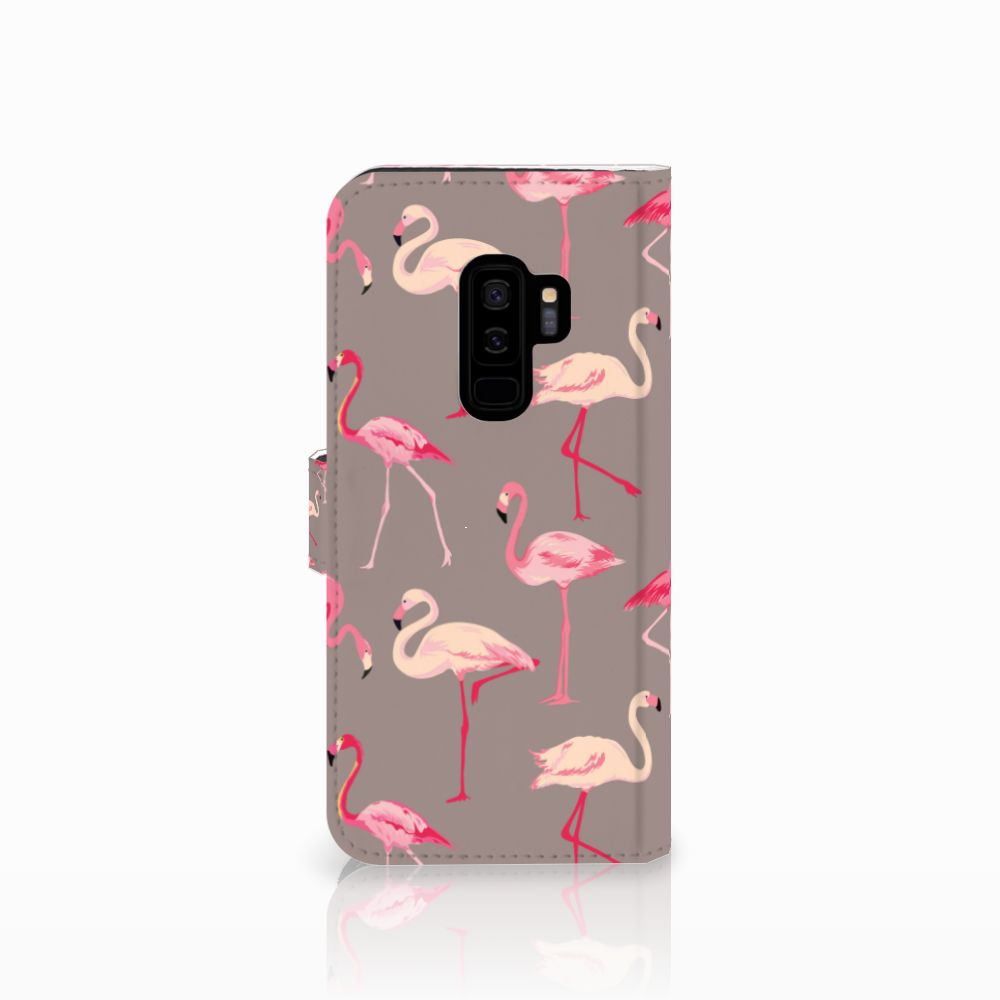 Samsung Galaxy S9 Plus Telefoonhoesje met Pasjes Flamingo