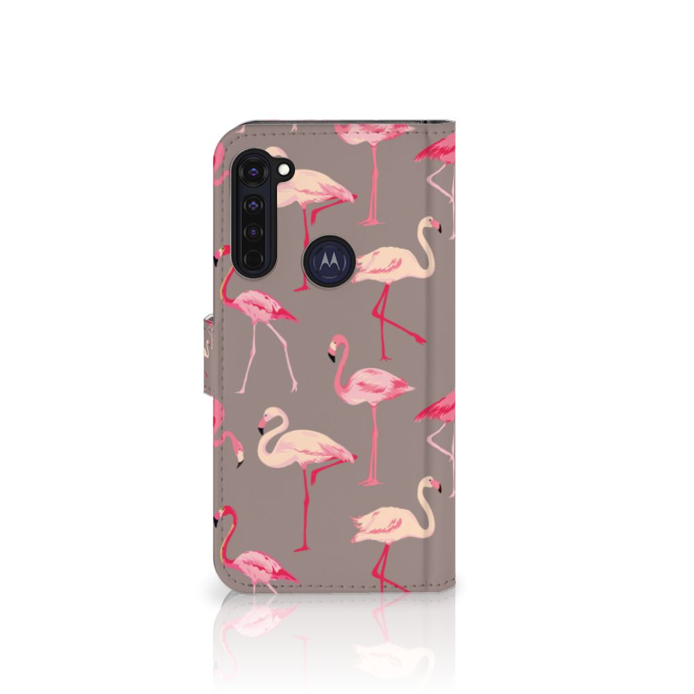 Motorola Moto G Pro Telefoonhoesje met Pasjes Flamingo