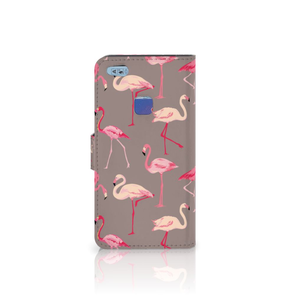 Huawei P10 Lite Telefoonhoesje met Pasjes Flamingo