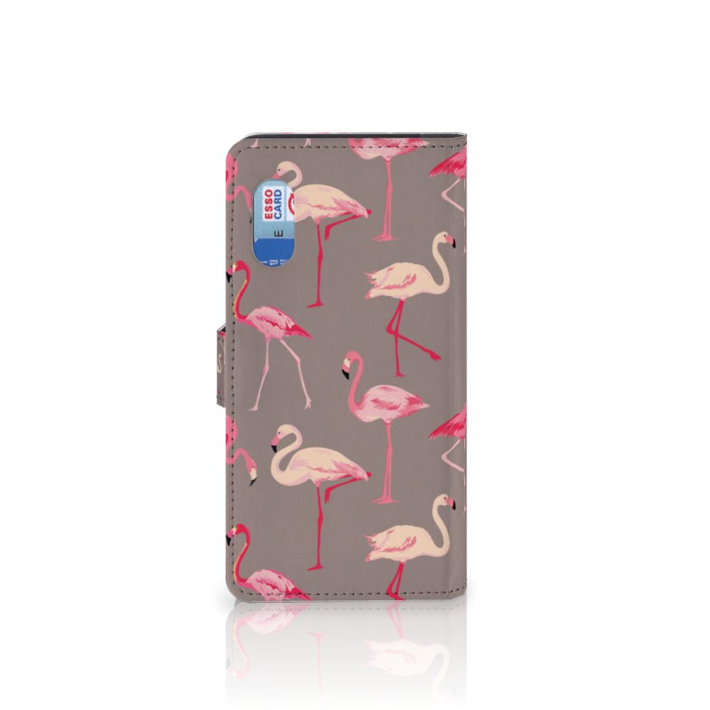 Samsung Xcover Pro Telefoonhoesje met Pasjes Flamingo