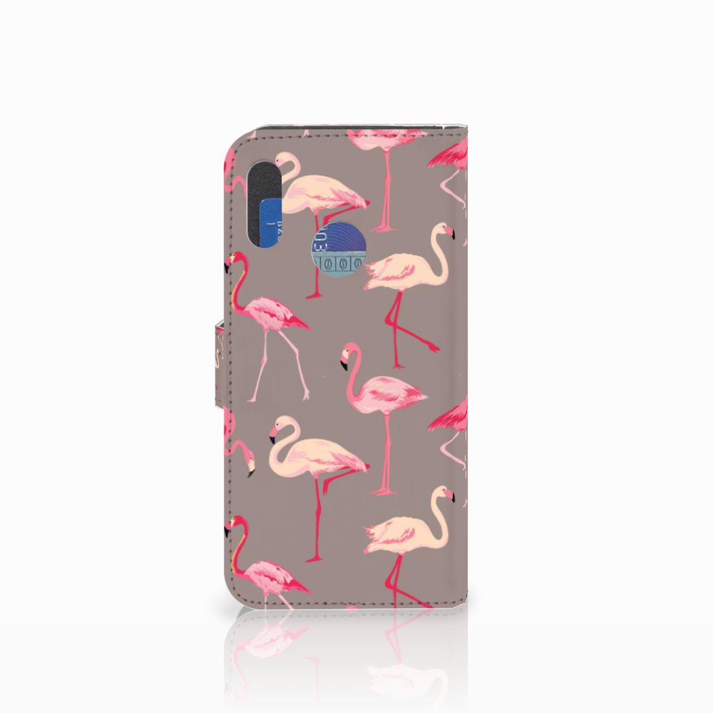 Honor 10 Lite Telefoonhoesje met Pasjes Flamingo